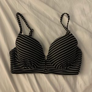 black & white bikini top